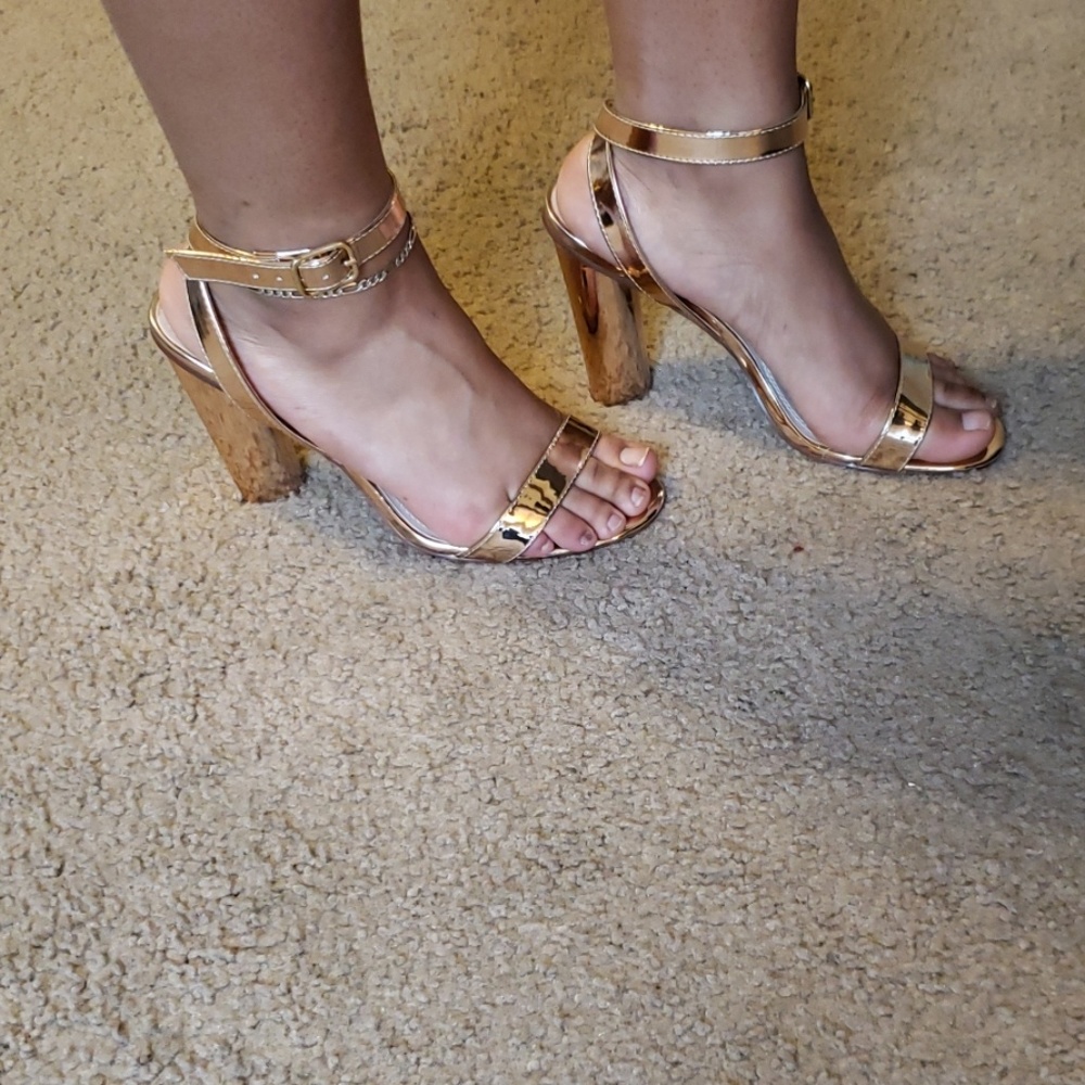 Rose gold heels